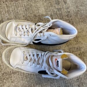 Nike White and Black Blazers